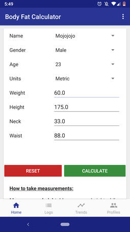 Body Fat Calculator